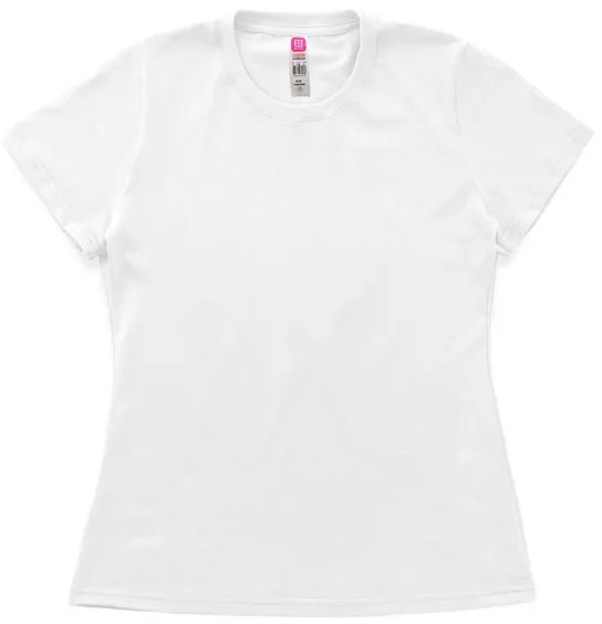 Playera Cuello Redondo Dama Euro  (Blanco, CH)